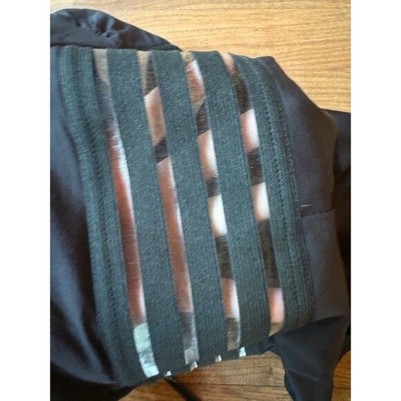 Kenneth Cole Black One Piece MED Cross Neck Illusion Mesh Swimsuit Bathing Suit - Picture 9 of 11